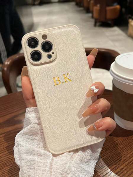 كفر ايفون برو ماكس جلد ابيض من شي ان