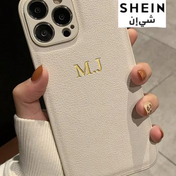 كفر ايفون برو ماكس جلد ابيض كوري من Shein